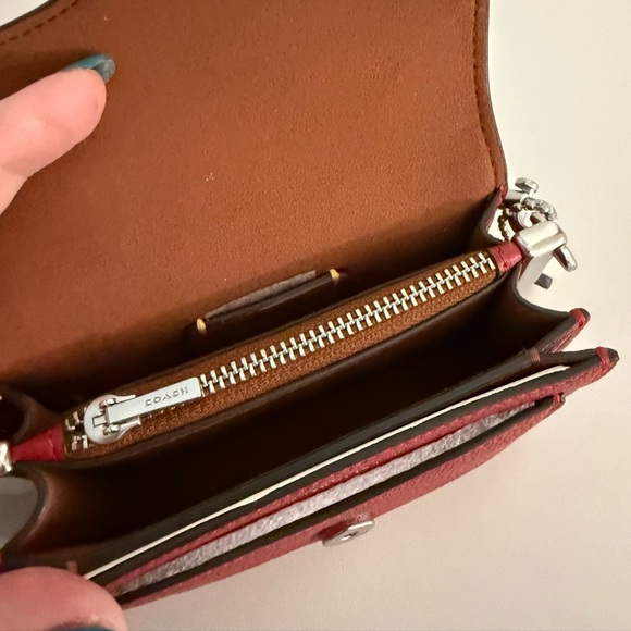 COACH Polished Pebble Leather Tabby 12 - Picture 4 of 5